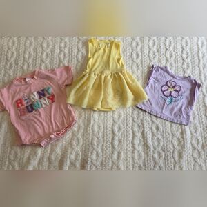 Easter Baby Girl Outfit Bundle | 6–12M | Hunny Bunny Pastel Spring Set